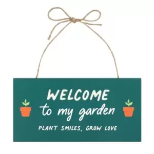 Image of In the Garden Welcome Hanging Sign