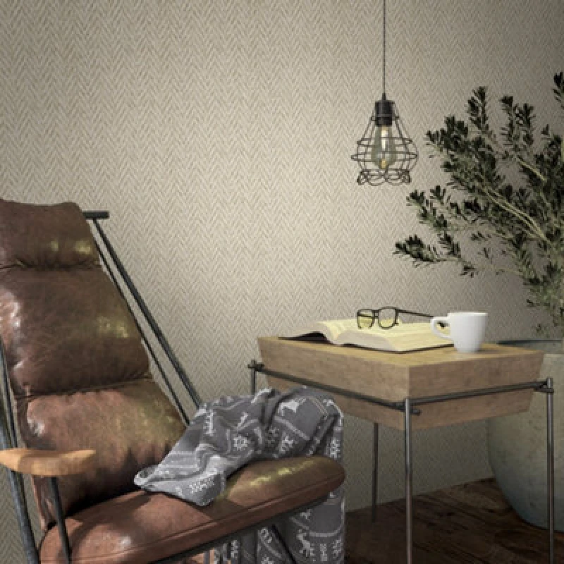 Image of Galerie Loft 2 Chevron Beige Wallpaper 59305, Cream 59305