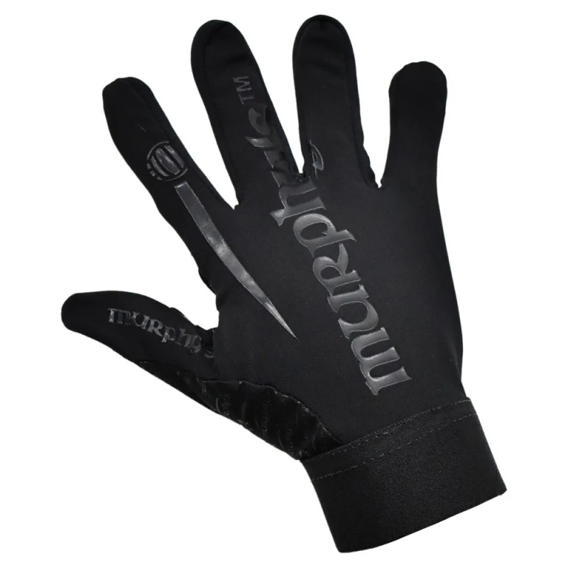 Image of Murphys Strapless Gaelic Gloves in True Black Size: 10 True Black Unisex 10