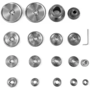 Image of VEVOR Milling Machine Gear 18Pcs Gear Kits Mini Lathe Gears CJ0618 Gears Micro Lathe Gears Set Precision Polished Steel Metal for Mini Lathe Lathe Mac