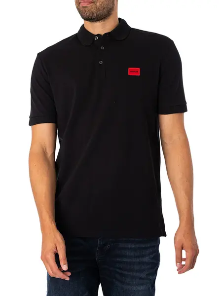Image of HUGO Dereso232 Slim Polo Shirt Black XL