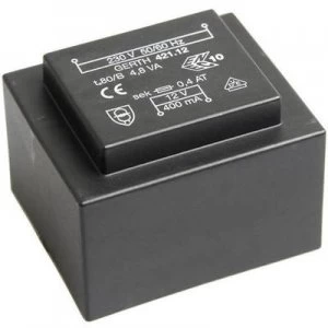 Image of PCB mount transformer 1 x 230 V 1 x 9 V AC 4.80 VA 266 mA