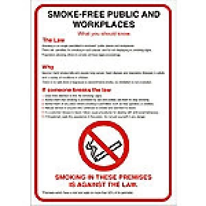 Image of Prohibition Sign No Smoking Vinyl 42 x 59.4 cm