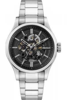 Image of Mens Ingersoll I06803B The Armstrong Automatic Steel Bracelet Wristwatch Colour - Black