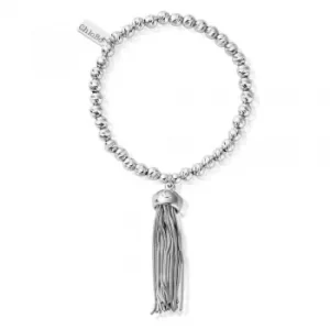 Image of ChloBo Silver Luna Soul Moon and Stars Tassel Bracelet SBSBP935