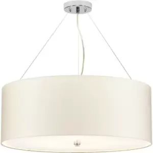 Image of Elstead - LightBox Pearce 26' Cylindrical Pendant with Polished Chrome Ceiling Pan
