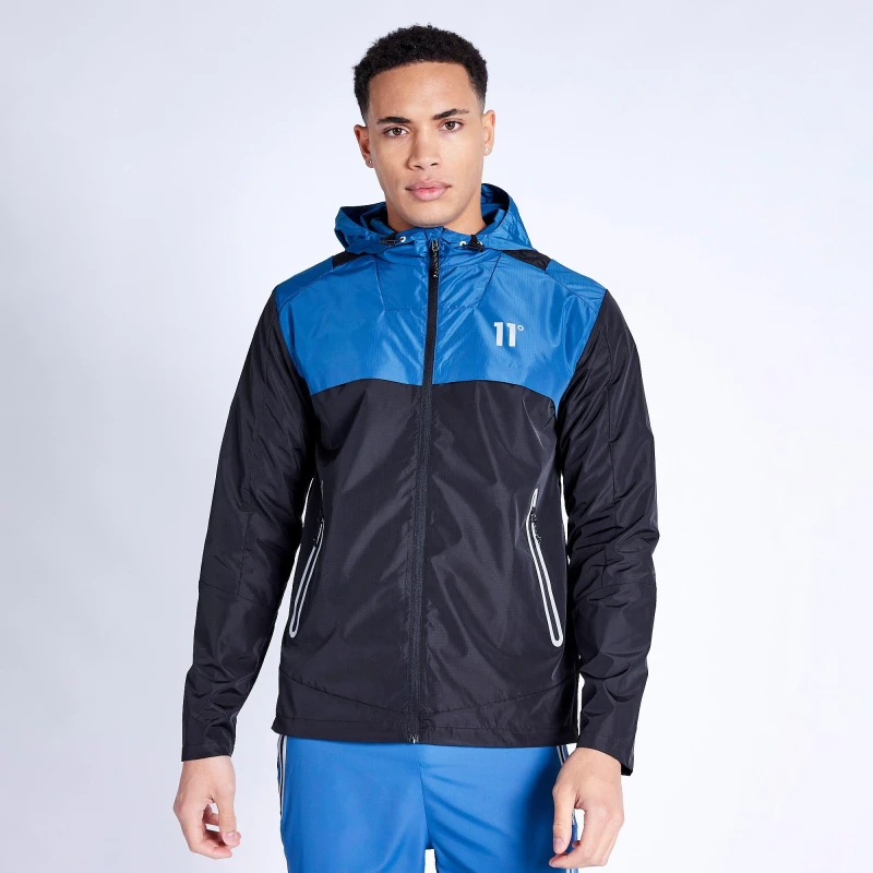 Image of 11 Degrees Lithium Anorak - Black / Steel Blue Black / Steel Blue 11D3638-1090-S-11D