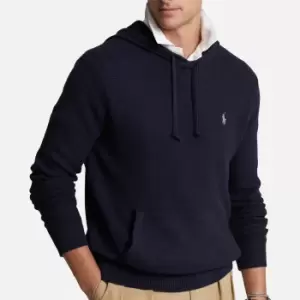 Image of Polo Ralph Lauren Logo-Embroidered Cotton Hoodie - M