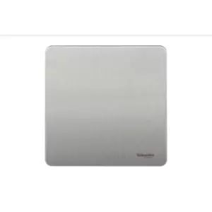 Image of Schneider Electric Ultimate Screwless Flat Plate - Single Blank Plate, GU8410SS, Stainless Steel