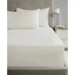 Image of Home 16 Deep Flat Sheet 180TC Percale Cream Super King Sheet - Cream - Rapport