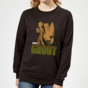 Image of Avengers Groot Womens Sweatshirt - Black - M