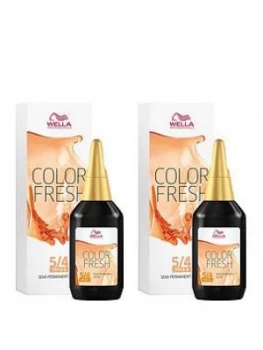 Image of Wella Wella Professionals Color Fresh Semi-Permanent Colour Light Red Brown 75ml Duo Pack