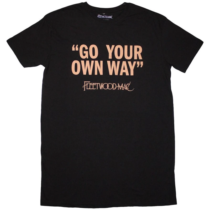 Image of Fleetwood Mac Fleetwood Mac Men Go Your Own Way T-Shirt Dress in Black Size: Small Black S Male 5063806639152