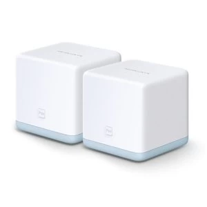 Image of Mercusys (HALO S12) Whole-Home Mesh WiFi System, 2 Pack, Dual Band AC1200, 2 x LAN on each Unit UK Plug