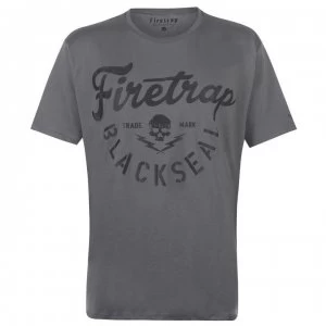 Image of Firetrap Blackseal XL Graphic T Shirt Mens - Grey