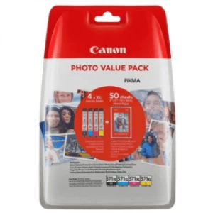 Image of Canon CLI571XL Black and Tri Colour Ink Cartridge