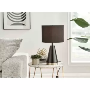 Image of Furniture Box Zoe Black and Gold Metal Table Lamp Light