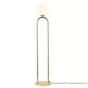 Image of Shapes Globe Floor Lamp Brass E27