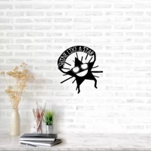 Image of Shine Like A Star Black Decorative Metal Wall Accessory