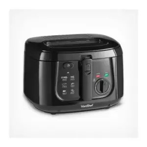 Image of 2.5L Deep Fat Fryer with Observation Window, Adjustable Temperature Control & Removable Basket for Easy Cleaning - 1800W, Black - Vonshef