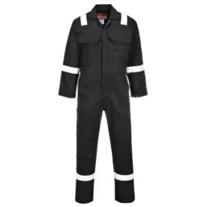 Image of Biz Weld Mens Iona Flame Resistant Coverall Black Medium 32"
