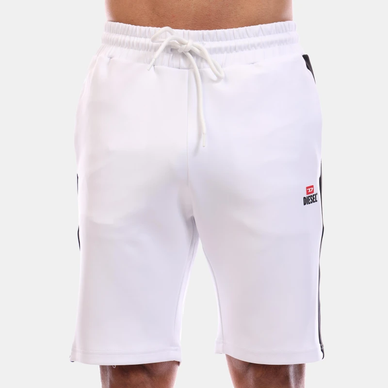 Image of Diesel Mens Fleece Jogger Shorts White male XS