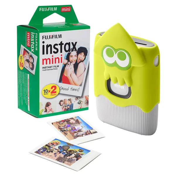 Image of Fujifilm Fujifilm Instax Mini Link 2 Wireless Photo Printer - Clay White (Printer + Splatoon Case + 20 Shot Pack) 16800919+16567828