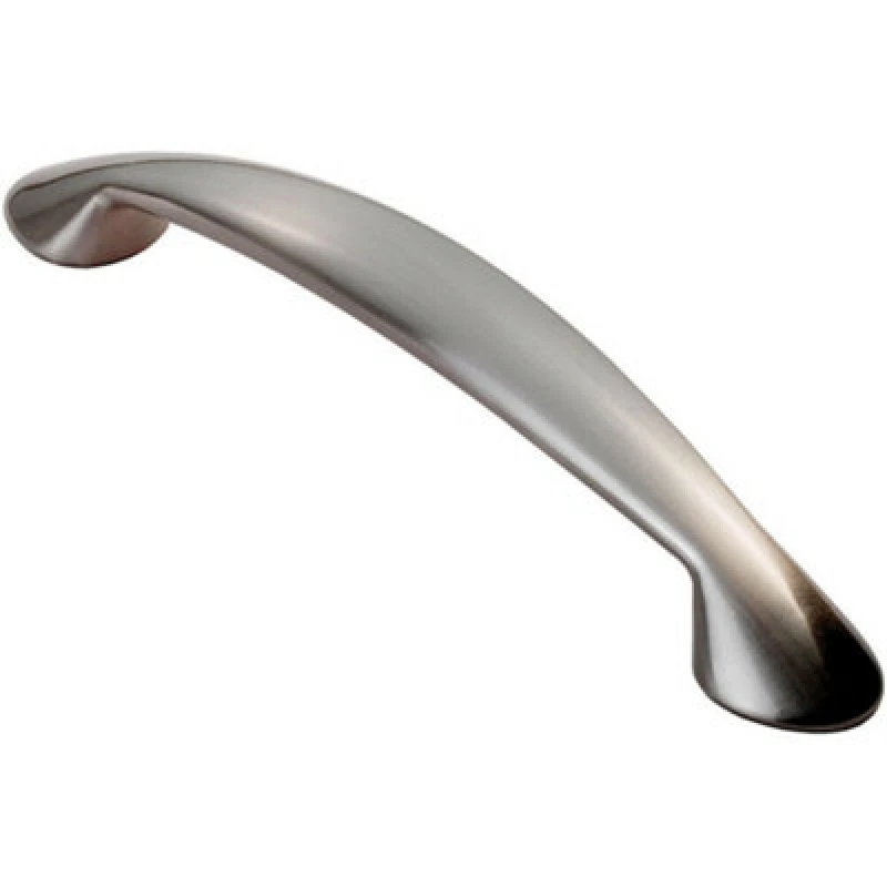 Image of Loops Flared Cabinet Pull Handle 165.5 x 23mm 128mm Fixing Centres Satin Nickel Metallics unisex