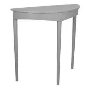 Image of Dark Grey Pine Wood Half Moon Occasional Table