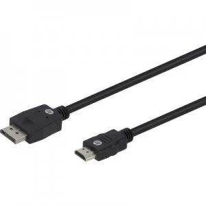 Image of HP DisplayPort HDMI Cable 1x DisplayPort plug 1x HDMI plug 1m Black