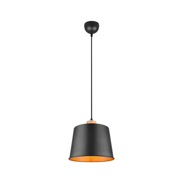 Image of Harris Vintage Dome Pendant Ceiling Light Black Matt