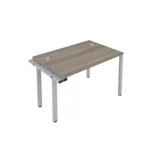 Image of CB 1 Person Extension Bench 1600 X 800 Cable Port Grey Oak - Silver