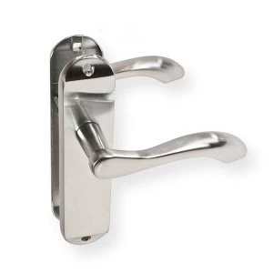 Image of LocksOnline Broadway Door Handle Set on Backplate