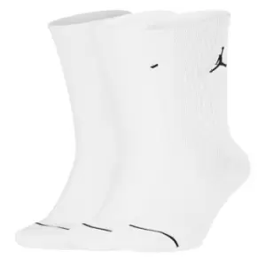 Image of Jordan Jumpman 3 Pack Crew Socks, White/White/White/Black, Unisex, Socks, SX5545-100