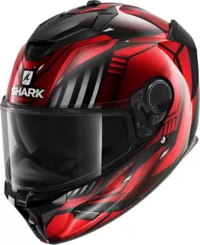 Image of Shark Spartan GT Replikan Helmet, black-red Size M black-red, Size M