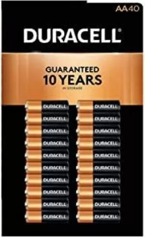 Image of Duracell AA Alkaline Batteries Pack of 40 AADURB40T