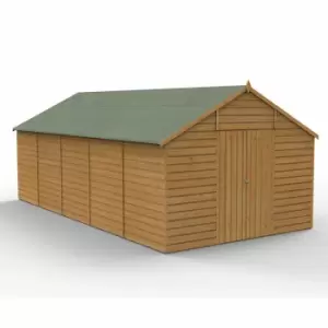 Image of 20' x 10' Forest Shiplap Dip Treated Windowless Double Door Apex Wooden Shed (5.96m x 3.2m)