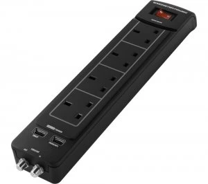 Image of Monster CorePower 400 Surge Protector 4-Socket Extension Cable with USB 1.8 m