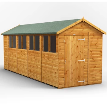 Image of 18x6 Power Apex Garden Shed - Brown