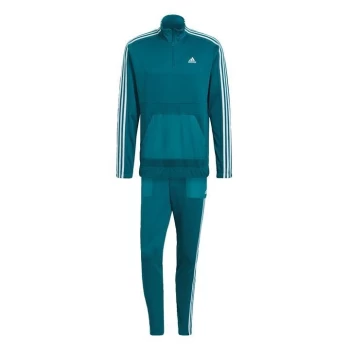 Image of adidas AEROREADY Tricot Quarter-Zip Tracksuit Mens - Green