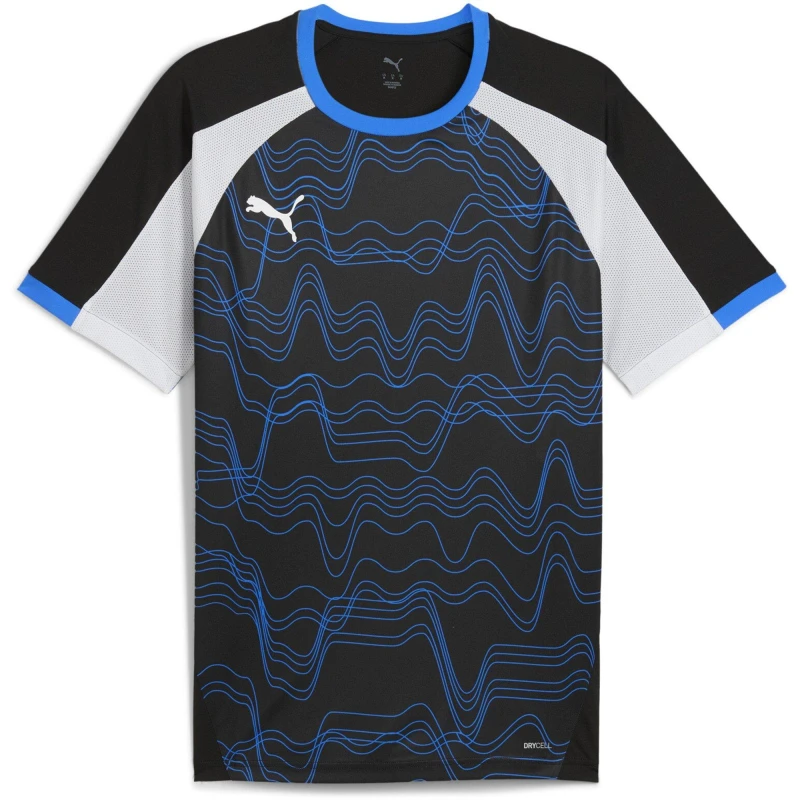 Image of Puma Puma Individualliga Graphic Jersey T-Shirt Mens Black/Wh male M