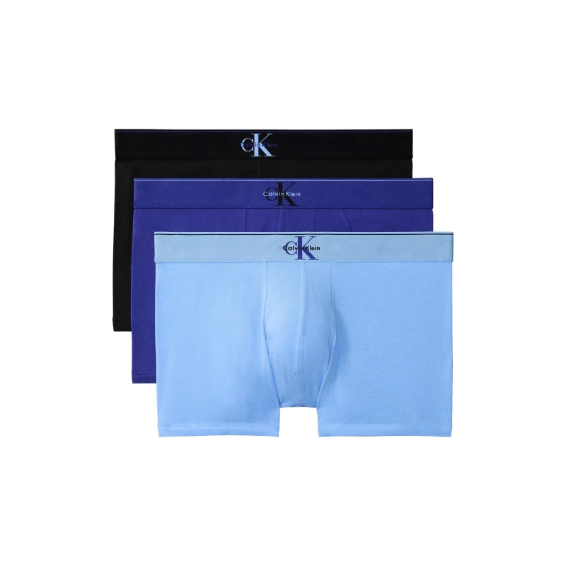 Image of Calvin Klein Calvin Trunk 3Pk Sn63 Black/Blue Rivr male Small