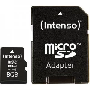 Image of Intenso High Performance microSDHC card 8GB Class 10 incl. SD adapter