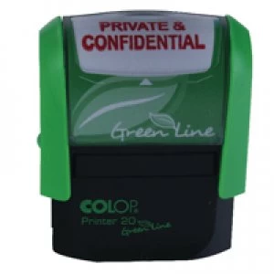 Image of Colop Green Line Word Stamp Private Confidential P20GLPRI
