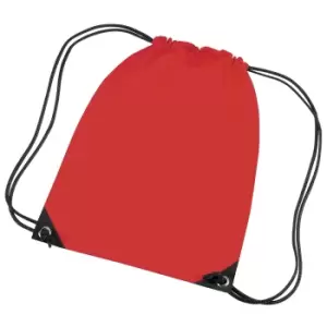 Image of Bagbase Premium Gymsac Water Resistant Bag (11 Litres) (One Size) (Bright Red)