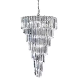 Image of Searchlight Lighting - Searchlight Sigma - 9 Light Chandelier Chrome Finish with Acrylic Crystals, E14