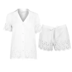 Image of Cyberjammies Leah Embroidered Pyjama Set - White