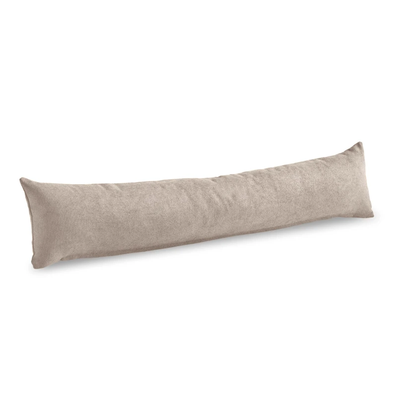 Image of Essential Living Velvet Chenille Draught Excluder 90cm x 15cm x 15cm Taupe ZWAYDETAU