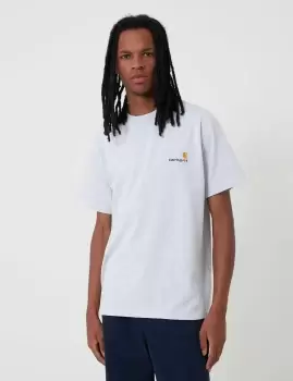 Image of Carhartt-WIP American Script T-Shirt - Ash Heather Grey