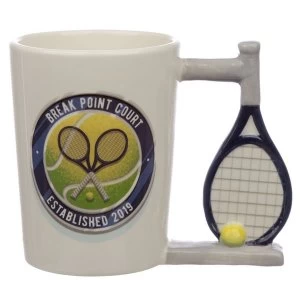 Image of Tennis Shaped Handle Ceramic Mug
